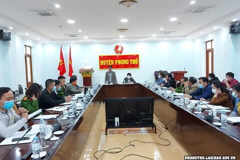 Ban chỉ đạo liên ngành VSATTP tỉnh làm với huyện Phong Thổ