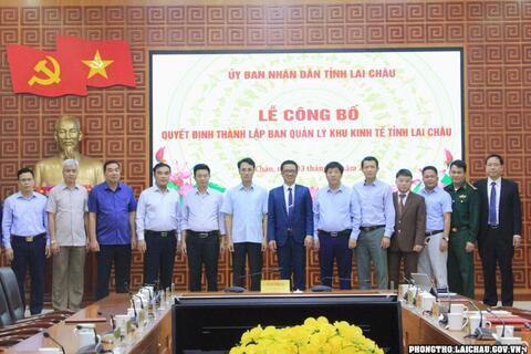 Công bố Quyết định thành lập Ban Quản lý Khu kinh tế tỉnh Lai Châu