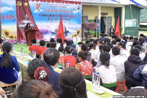 Liên trường xã Nậm Xe tổ chức Lễ Kỷ niệm 40 năm ngày Nhà giáo Việt Nam