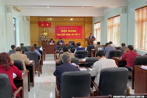 Hội nghị Ban Chấp hành Đảng bộ huyện Phong Thổ lần 13