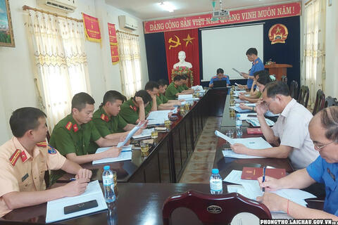 Hội nghị giao ban liên ngành tố tụng huyện Phong Thổ Quý I năm 2023