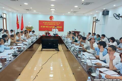 Kỳ họp thứ 13 Chuyên đề - HĐND huyện Phong Thổ khóa XXI, nhiệm kỳ 2021-2026