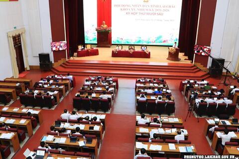 Lai Châu: Khai mạc Kỳ họp thứ mười sáu HĐND tỉnh khóa XV, nhiệm kỳ 2021 - 2026