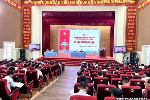 Phong Thổ Khai mạc Kỳ họp thứ 14 Hội đồng nhân dân huyện Phong Thổ khóa XXI, nhiệm kỳ 2021-2026