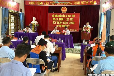 Kỳ họp thứ Tám (Kỳ họp chuyên đề) HĐND xã Ma Li Pho khóa XXI, nhiệm kỳ 2021 – 2026