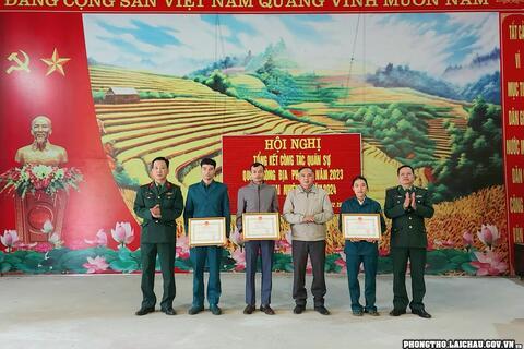 Ma Li Pho tổng kết công tác quân sự quốc phòng địa phương năm 2023