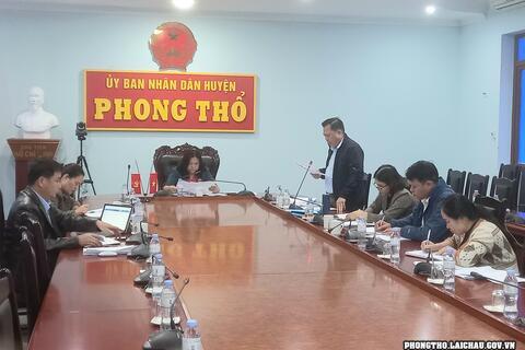 Phiên họp tháng 1 năm 2024 Thường trực HĐND huyện Phong Thổ khóa XXI, nhiệm kỳ 2021-2026