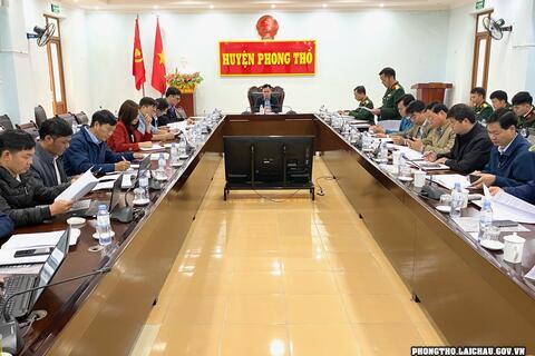 Phiên họp thứ nhất năm 2024 Hội đồng nghĩa vụ quân sự huyện Phong Thổ