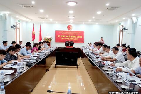 Kỳ họp thứ mười chín (kỳ họp chuyên đề) Hội đồng nhân dân huyện Phong Thổ khóa XXI, nhiệm kỳ 2021-2026