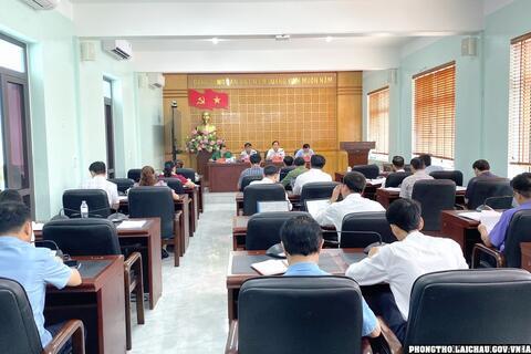 Họp Tiểu ban Văn kiện Đại hội đại biểu Đảng bộ huyện Phong Thổ lần thứ XXI