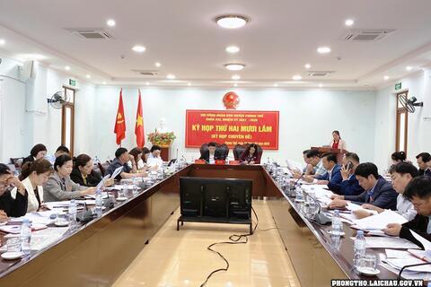 Kỳ họp thứ hai mươi lăm (kỳ họp chuyên đề) HĐND huyện Phong Thổ khóa XXI nhiệm kỳ 2021-2026
