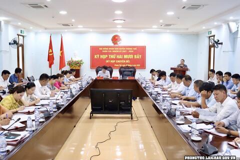 Kỳ họp thứ hai mươi bảy (kỳ họp chuyên đề) HĐND huyện Phong Thổ khoá XXI, nhiệm kỳ 2021 – 2026