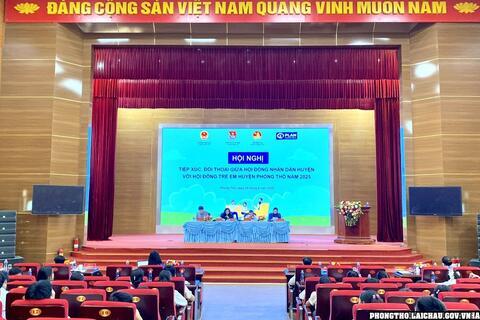 Đối thoại giữa Thường trực HĐND huyện với Hội đồng Trẻ em huyện Phong Thổ