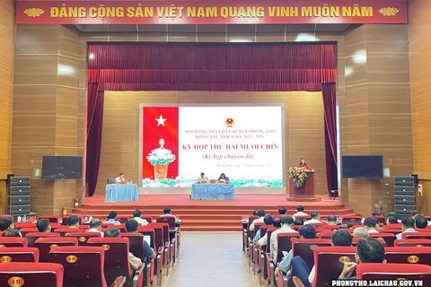 Kỳ họp thứ Hai mươi chín (chuyên đề) Hội đồng nhân dân huyện Phong Thổ khóa XXI, nhiệm kỳ 2021 - 2026