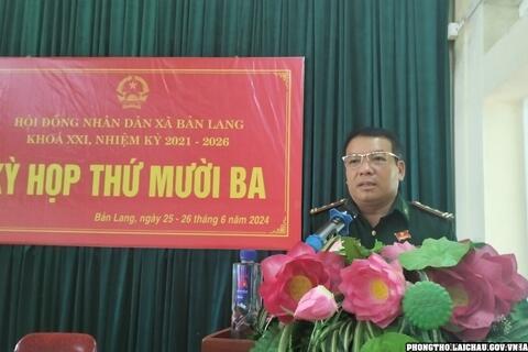 Hội đồng nhân dân xã Bản Lang khóa XXI,  nhiệm kỳ 2021- 2026 tổ chức kỳ họp thứ XIII