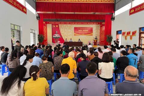 Thị trấn Phong Thổ 98,29 % cử trư thị trấn được lấy ý kiến về sắp xếp đơn vị hành chính cấp xã tỉnh Lai Châu