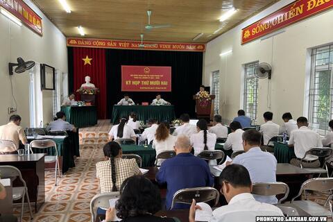 Kỳ họp lần thứ 12, Hội đồng Nhân dân thị trấn Phong Thổ khóa XXI, nhiệm kỳ 2021 -2026