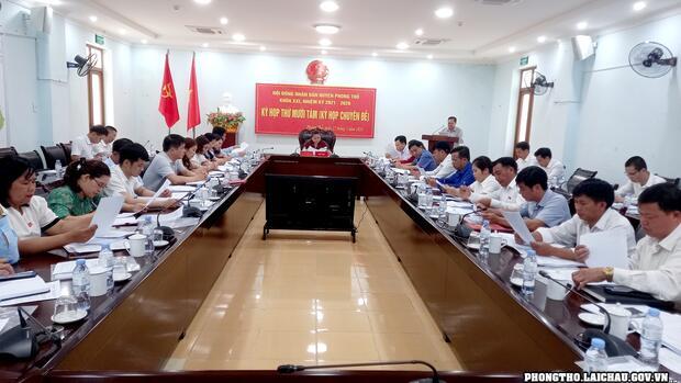 Kỳ họp thứ mười tám (kỳ họp chuyên đề) Hội đồng nhân dân huyện Phong Thổ khóa XXI, nhiệm kỳ 2021-2026