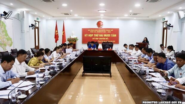 Kỳ họp thứ hai mươi tám (kỳ họp chuyên đề) HĐND huyện Phong Thổ khoá XXI, nhiệm kỳ 2021 – 2026