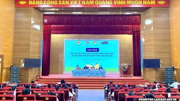 Đối thoại giữa Thường trực HĐND huyện với Hội đồng Trẻ em huyện Phong Thổ