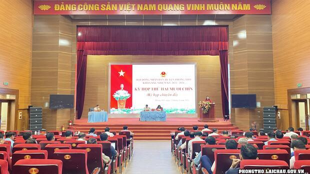 Kỳ họp thứ Hai mươi chín (chuyên đề) Hội đồng nhân dân huyện Phong Thổ khóa XXI, nhiệm kỳ 2021 - 2026